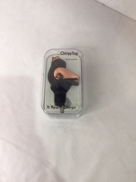 Black/Copper Stainless Bird Wine Acces.