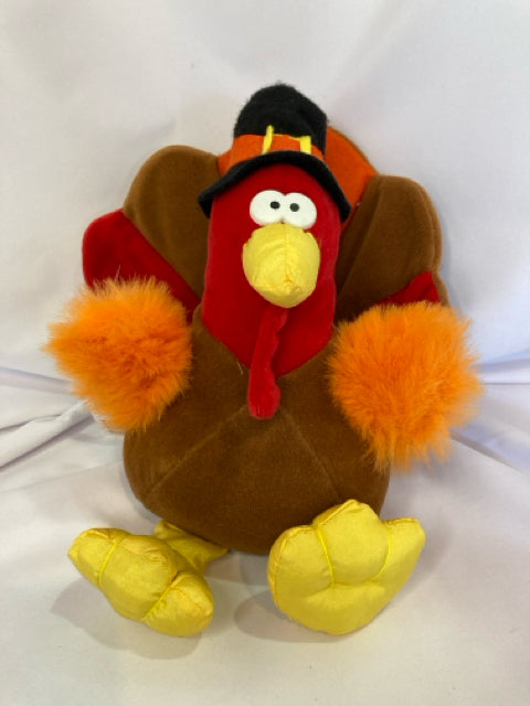 Turkey Brown/Multi Velour Turkey Holiday Item