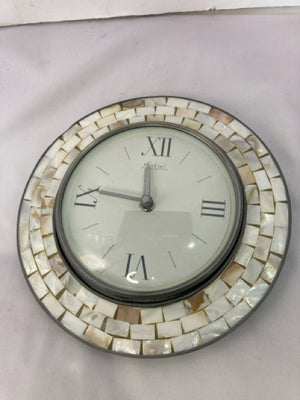 Wall Cream Mosaic Clock