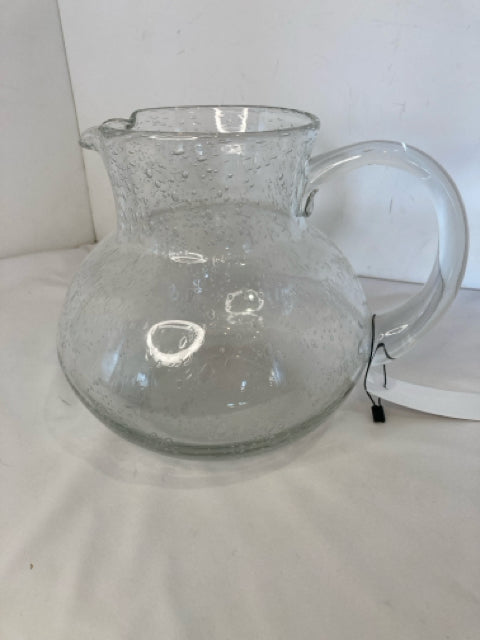 Clear Glass Bubble Pitcher