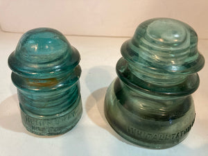 Pair Aqua Glass Misc