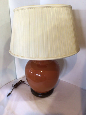Ginger Jar Orange Ceramic Lamp