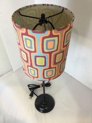 Orange/Multi Square Lamp