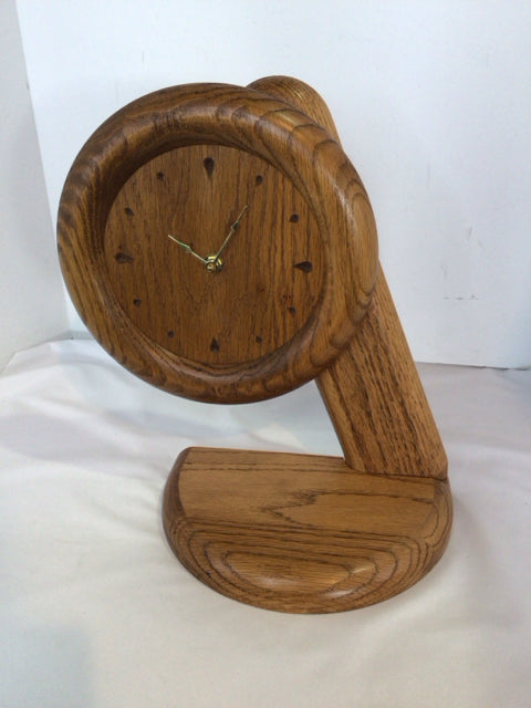 Battery Brown Wood Clock