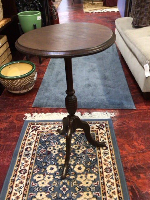 Brown Wood Pedestal Plant Stand