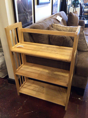 Collapsable Brown Wood 3 Shelf Shelf