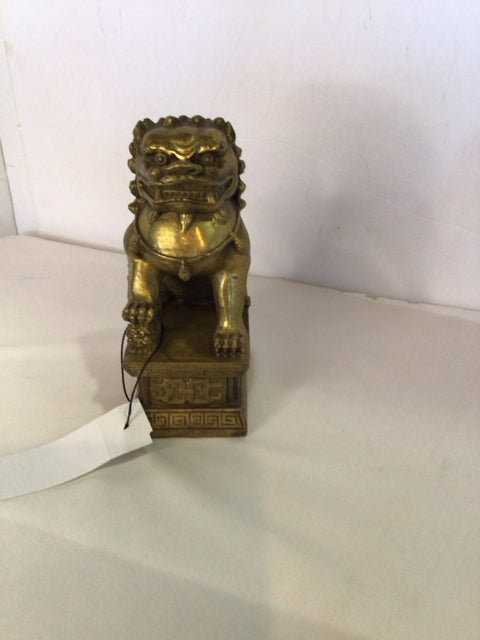 Oriental Brass Foo Dog Figurine