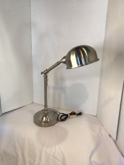 Silver Metal Desk Adjustable Lamp