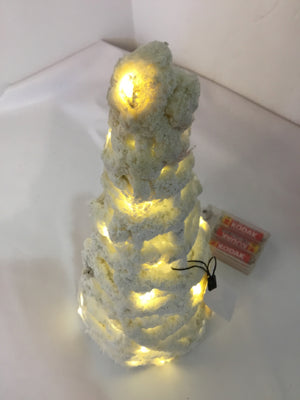 Battery Operated White Metal Tree Light up Holiday Item