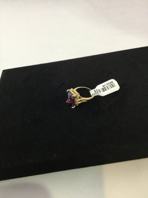 Purple Rhinestone Ring