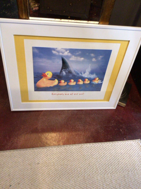 Yellow/Blue Duck Framed Art