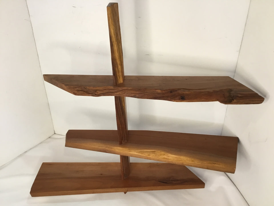 Raw Edge Brown Wood Shelf