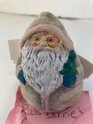 Russ Berrie & Co. Gray Clay Santa Holiday Item