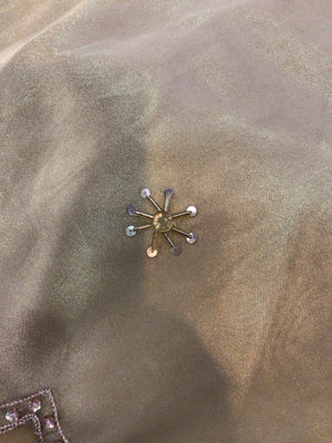 Tree Skirt Gold Chiffon Sequin Holiday Item