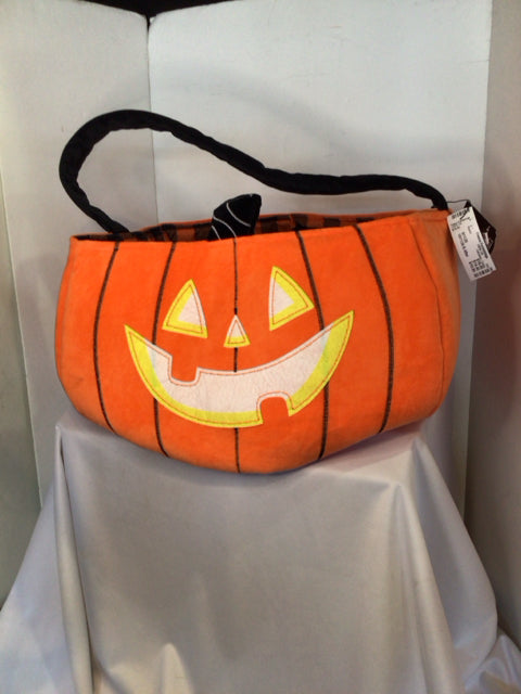 Halloween Orange Polyester Jack o'Lantern Basket