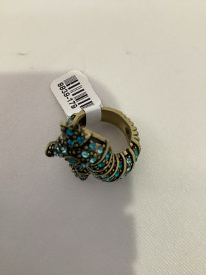 Aqua Peacock Rhinestone Ring