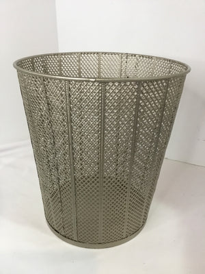 Industrial Silver Metal Waste Basket