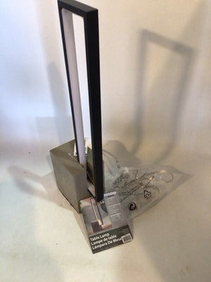 Modern Black/Gray Concrete Rectangle Table Lamp