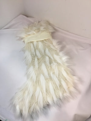 Stocking White Faux Fur Holiday Item