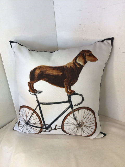 Outdoor/Outside White Dog Bicycle Pillow
