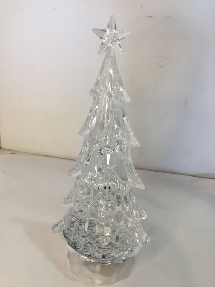 Tree Clear Acrylic Snow Globe Holiday Item