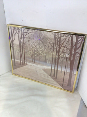 Harry Wysocki Tan Tree Boat Framed Art