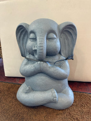 Outdoor/Outside Gray Plaster Elephant Statue