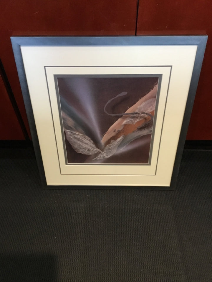 Gray/Multi Abstract Framed Art