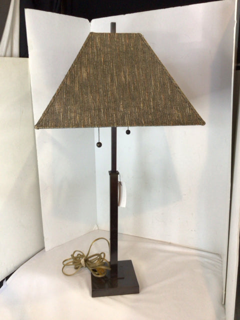 Mid Century Brown/black Metal Adjustable Lamp