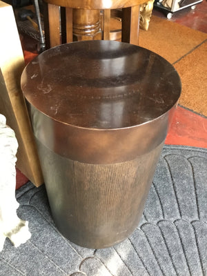 Modern Wood Round End/Side Brown Table