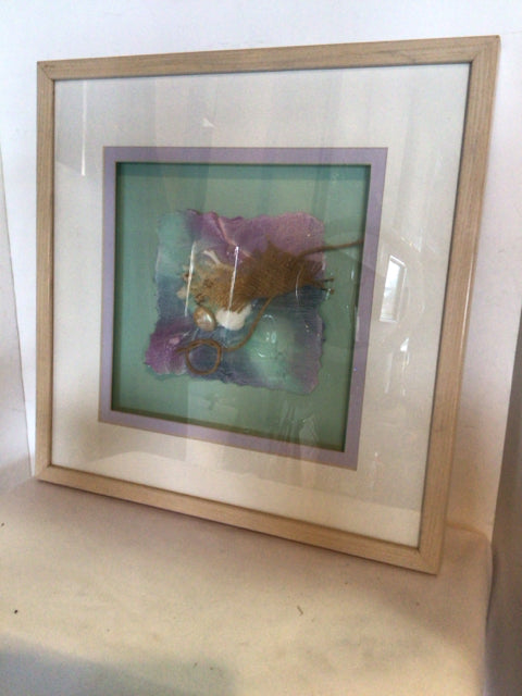Signed Shadow Box Pastel Shells Framed Art