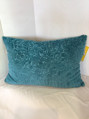 Rodeo Home Teal Velour Down Filled Pillow
