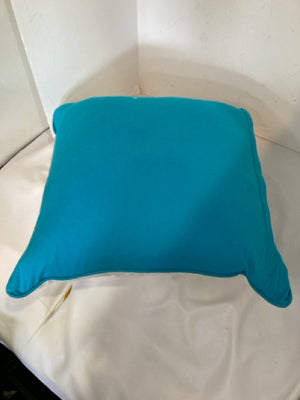 Aqua/White Down Sand Dollar Beaded Pillow