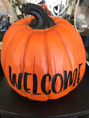 Halloween Orange Resin Pumpkin Holiday Item