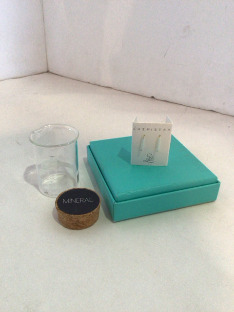 White Mineral Earrings