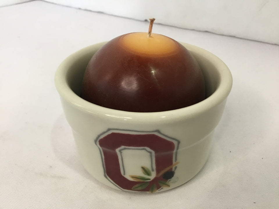 Cream/Brown Buckeye OSU Candle