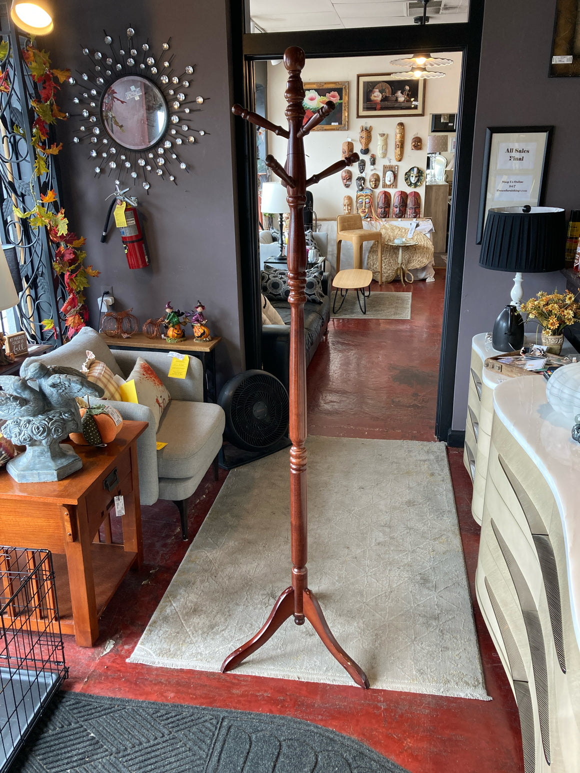 Brown Wood Coat Tree