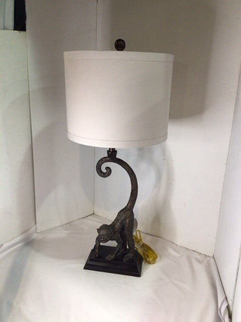 Bronze Resin Monkey Lamp