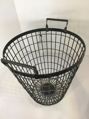Industrial Black Metal Basket