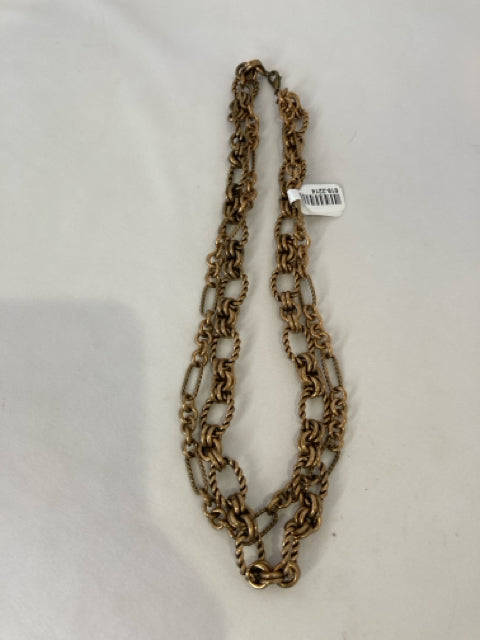 Antiqued Gold Chain Necklace