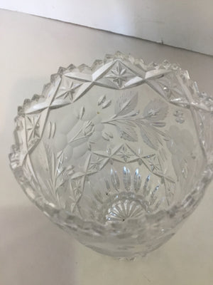 Clear Crystal Floral Vase