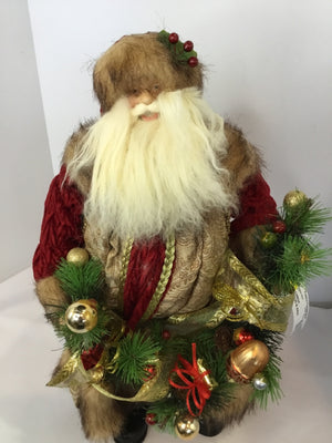 Vintage Figure Red/Gold Santa Holiday Item