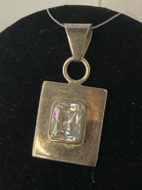 Sterling Silver Square Pendant