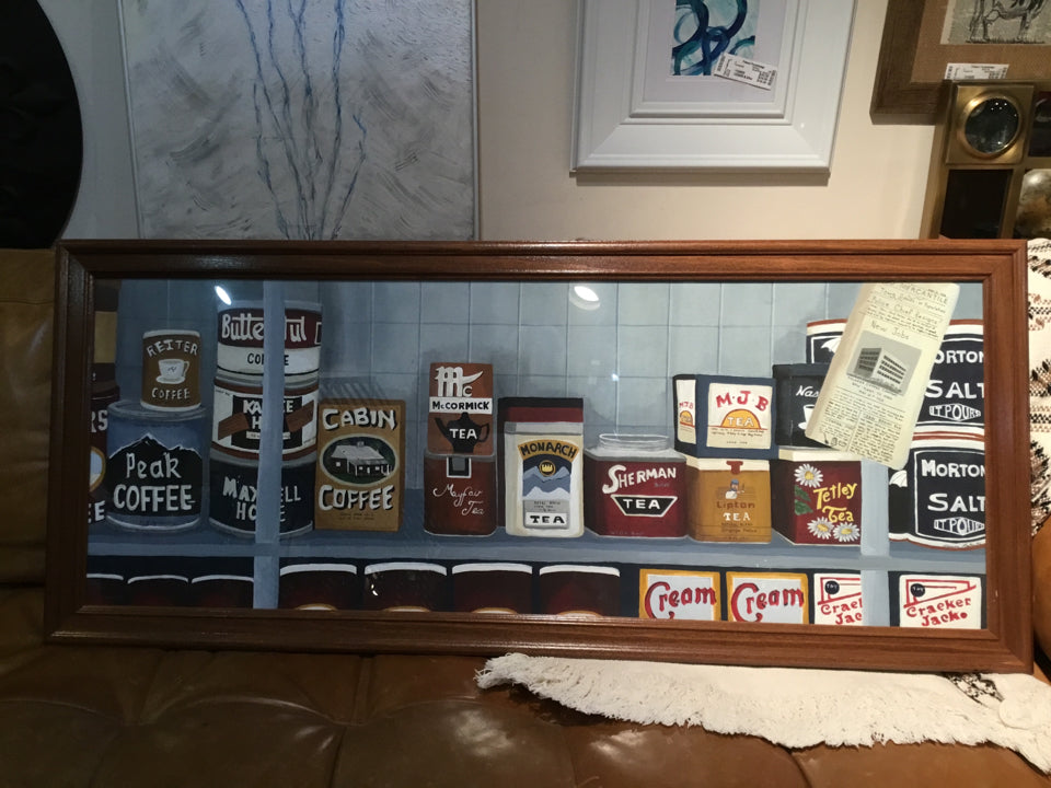 Blue/Multi Coffee Framed Art