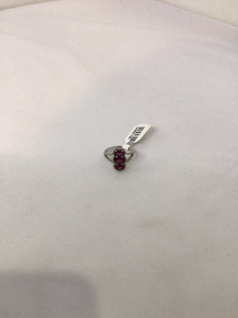 Sterling Silver Red Ring