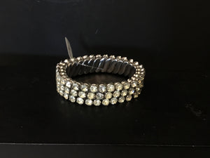 Rhinestone Silver Stretch Bracelet