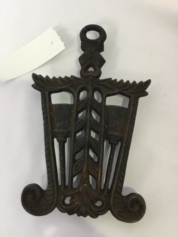 Vintage Black Cast Iron Trivet