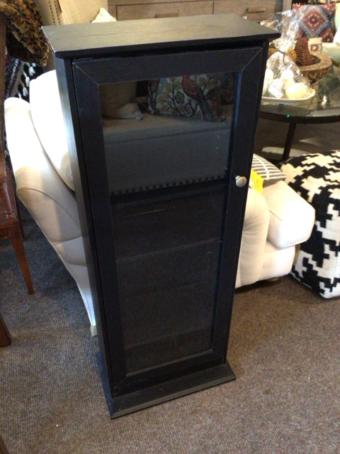 Black Glass Front Cabinet