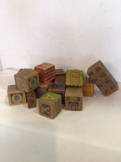 Vintage Brown Wood Blocks Misc