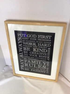 Black/White Words Framed Art